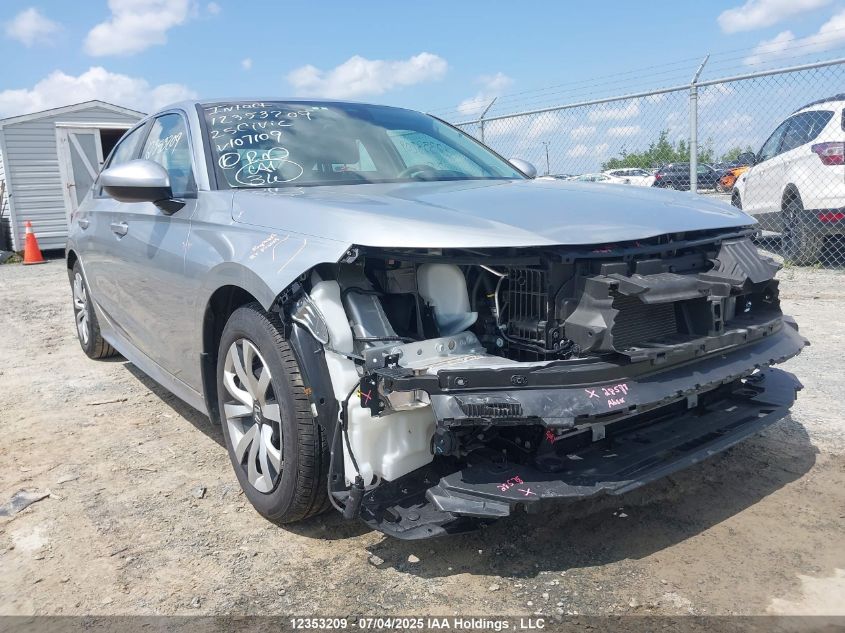 2025 Honda Civic Lx VIN: 2HGFE2F27SH107109 Lot: 12353209