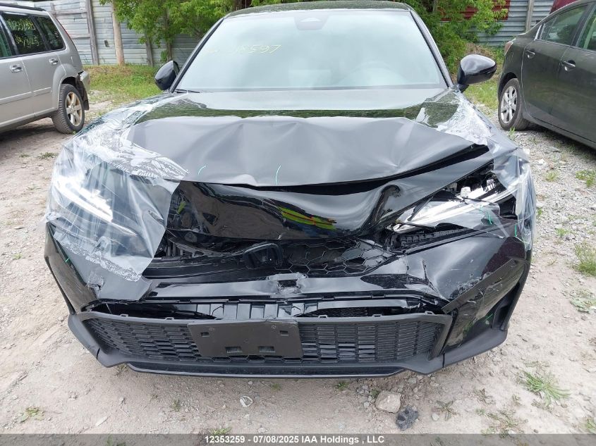 2025 Honda Civic Hybrid Sport/Sport Touring VIN: 2HGFE4F86SH018597 Lot: 12353259