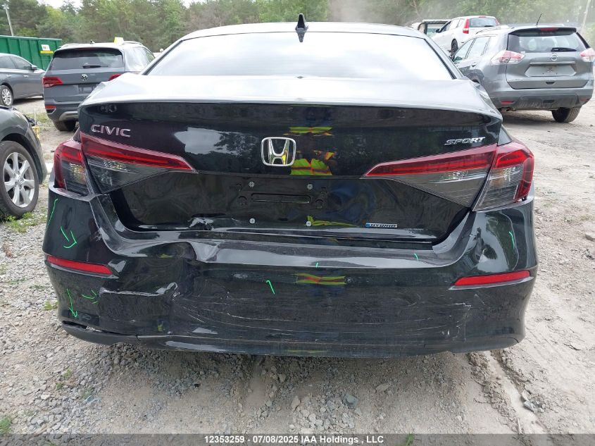 2025 Honda Civic Hybrid Sport/Sport Touring VIN: 2HGFE4F86SH018597 Lot: 12353259