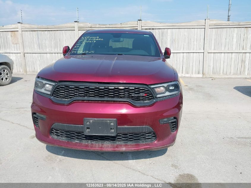 2021 Dodge Durango Gt VIN: 1C4RDJDG7MC573619 Lot: 12353523