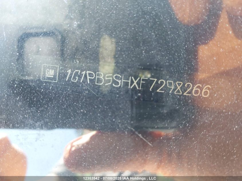 2015 Chevrolet Cruze 1Ls VIN: 1G1PB5SHXF7298266 Lot: 12353542