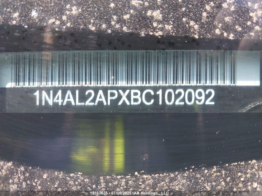 2011 Nissan Altima 2.5 S VIN: 1N4AL2APXBC102092 Lot: 12353625