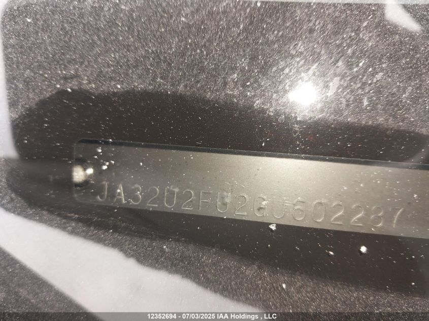 2016 Mitsubishi Lancer Es/Se Ltd VIN: JA32U2FU2GU602287 Lot: 12352694X