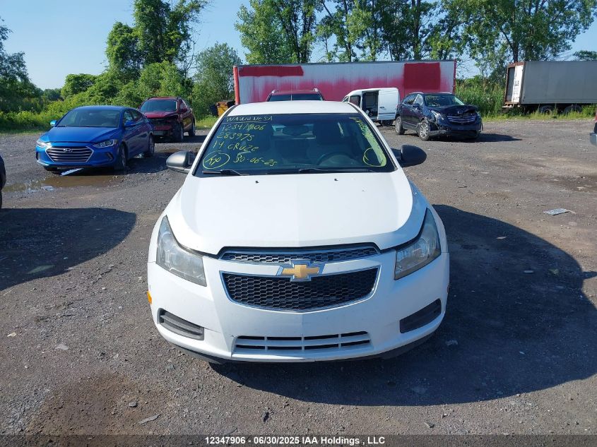 2014 Chevrolet Cruze 1Ls VIN: 1G1PB5SHXE7283975 Lot: 12347906X