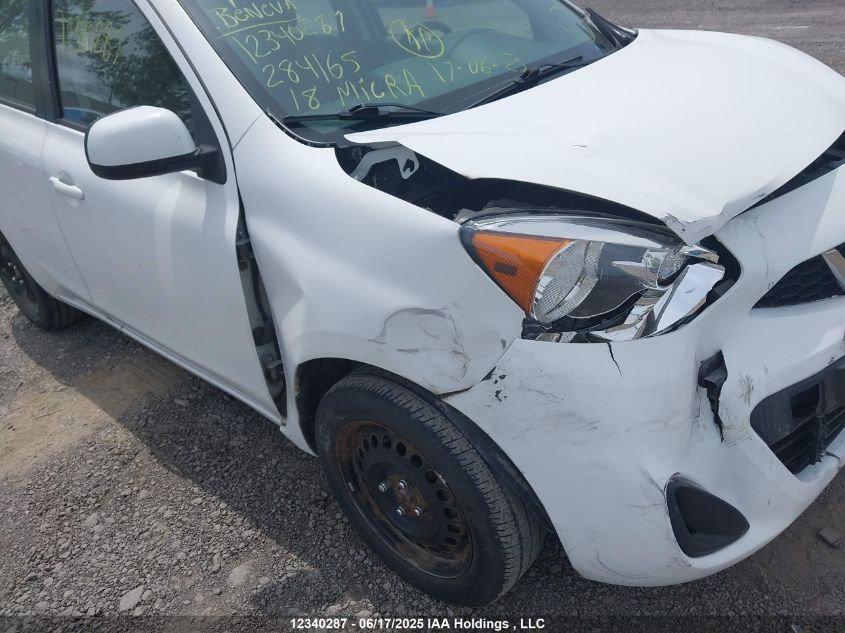 2018 Nissan Micra S/Sr/Sv VIN: 3N1CK3CP1JL284165 Lot: 12340287X