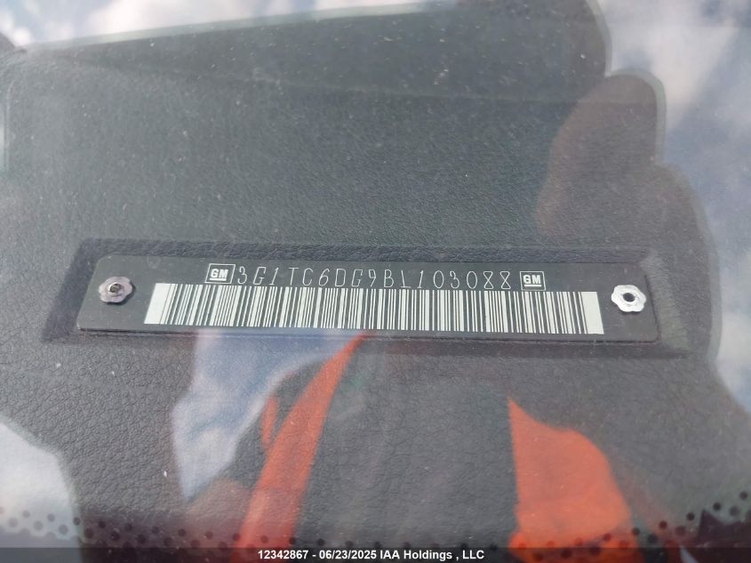 2011 Chevrolet Aveo Lt VIN: 3G1TC6DG9BL103088 Lot: 12342867X