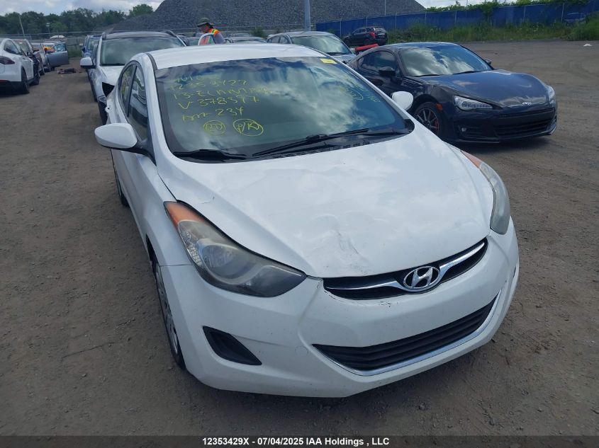 2013 Hyundai Elantra Gl VIN: 5NPDH4AE2DH378597 Lot: 12353429X
