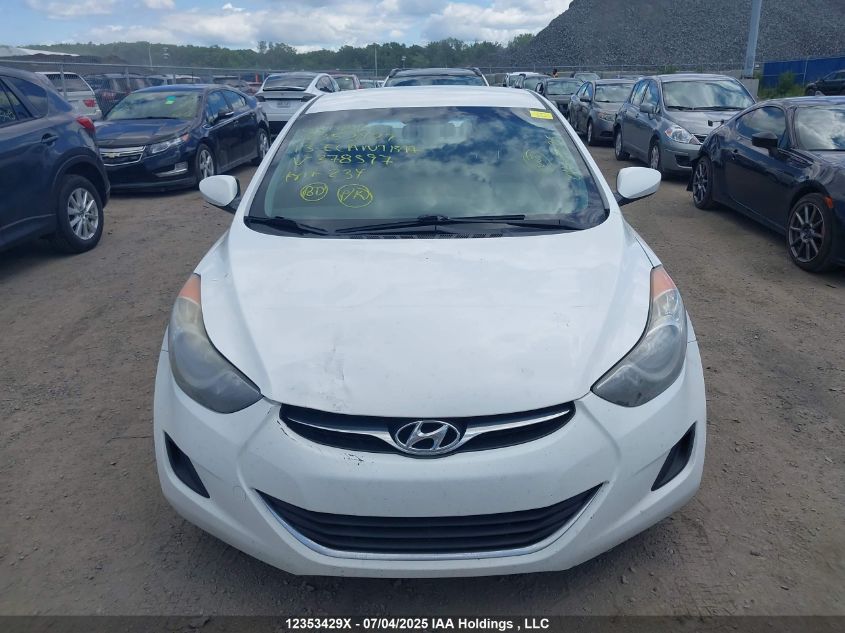 2013 Hyundai Elantra Gl VIN: 5NPDH4AE2DH378597 Lot: 12353429X