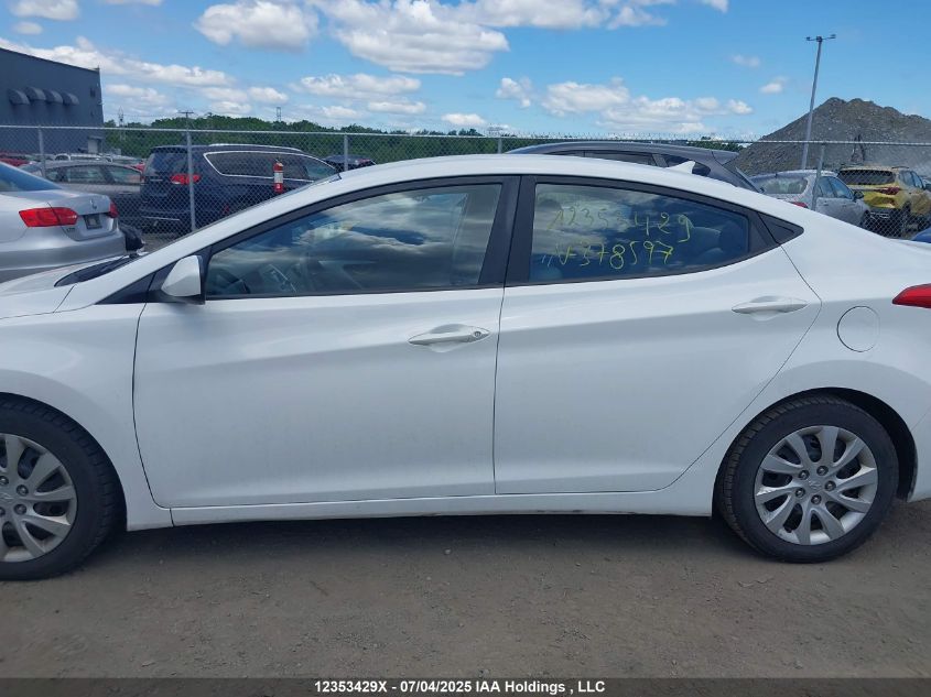 2013 Hyundai Elantra Gl VIN: 5NPDH4AE2DH378597 Lot: 12353429X