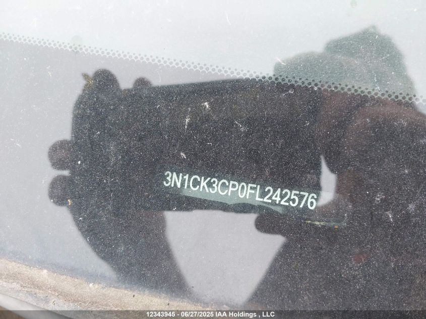 2015 Nissan Micra S/Sr/Sv VIN: 3N1CK3CP0FL242576 Lot: 12343945X