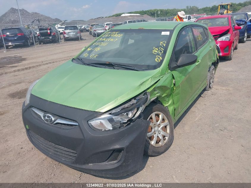 2013 Hyundai Accent Gl VIN: KMHCT5AE1DU110111 Lot: 12349822X
