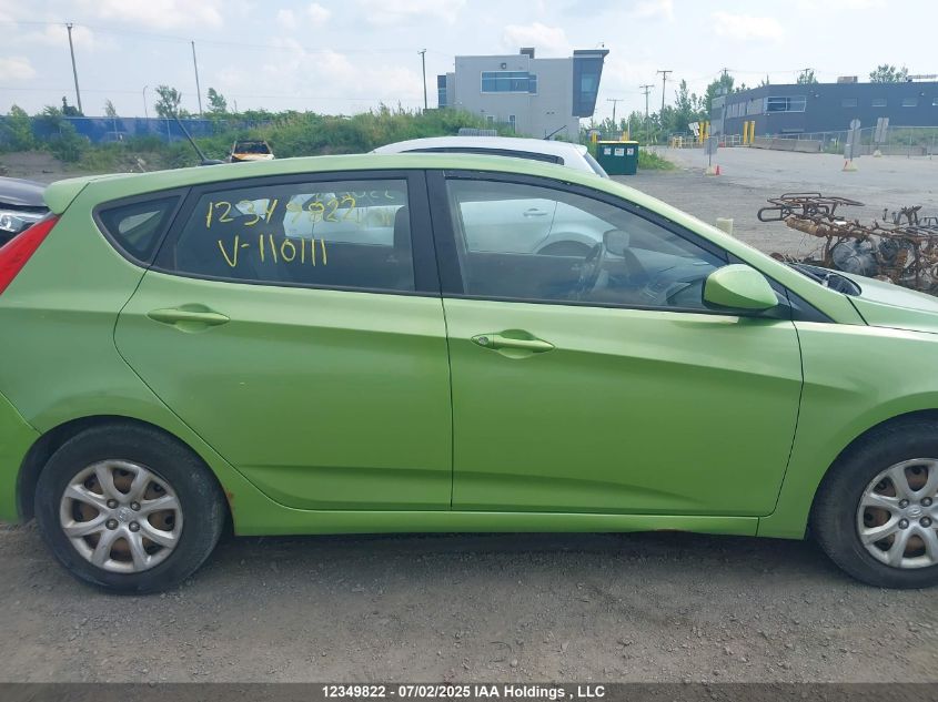 2013 Hyundai Accent Gl VIN: KMHCT5AE1DU110111 Lot: 12349822X