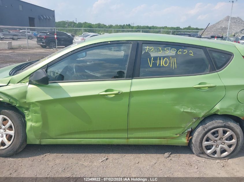 2013 Hyundai Accent Gl VIN: KMHCT5AE1DU110111 Lot: 12349822X