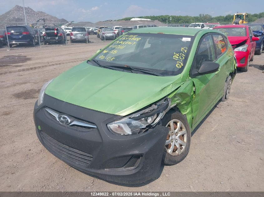 2013 Hyundai Accent Gl VIN: KMHCT5AE1DU110111 Lot: 12349822X