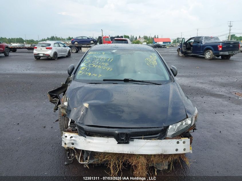 2012 Honda Civic Lx VIN: 2HGFB2E41CH046773 Lot: 12351311X