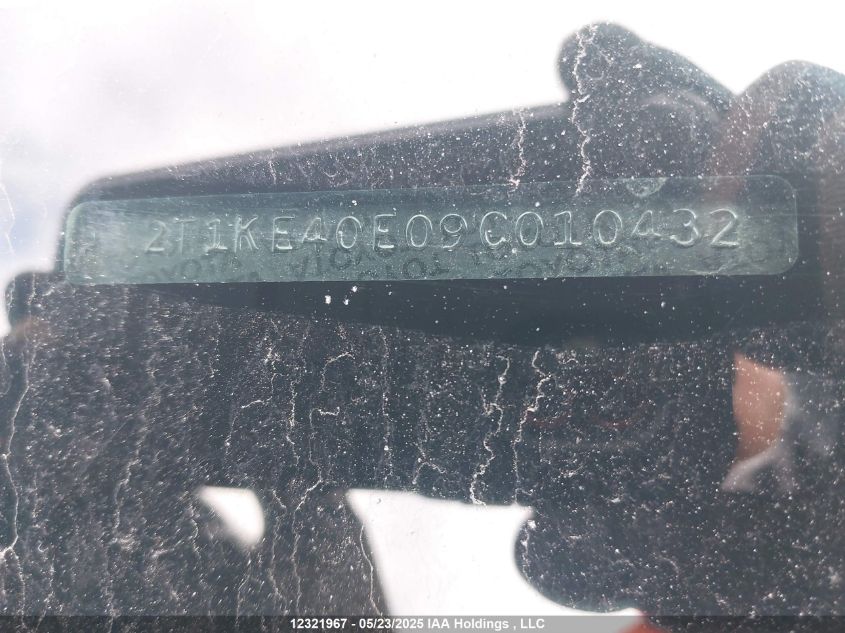 2009 Toyota Corolla Matrix S VIN: 2T1KE40E09C010432 Lot: 12321967X