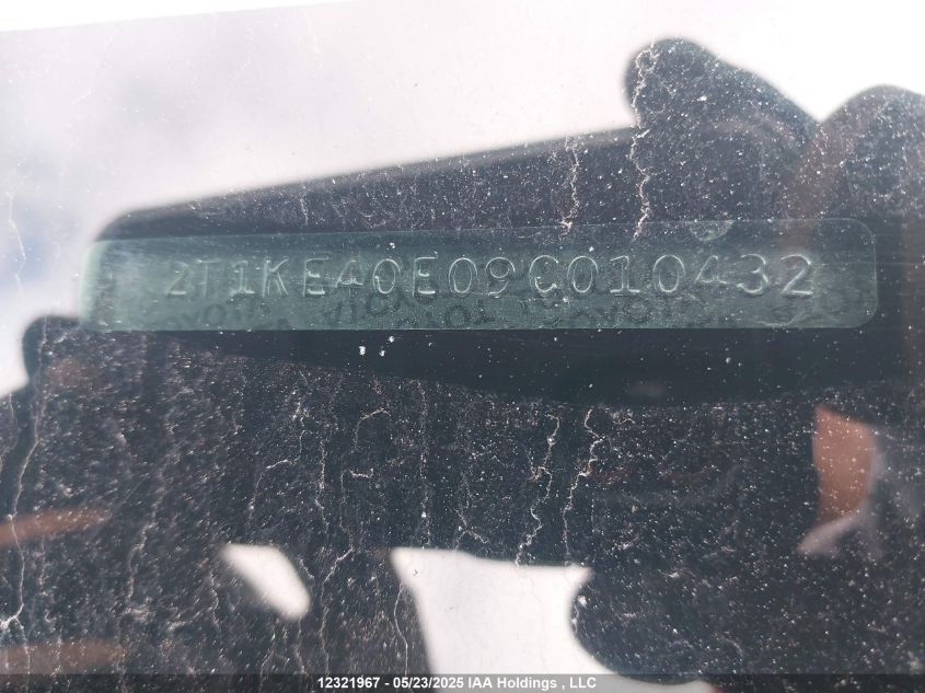 2009 Toyota Corolla Matrix S VIN: 2T1KE40E09C010432 Lot: 12321967X