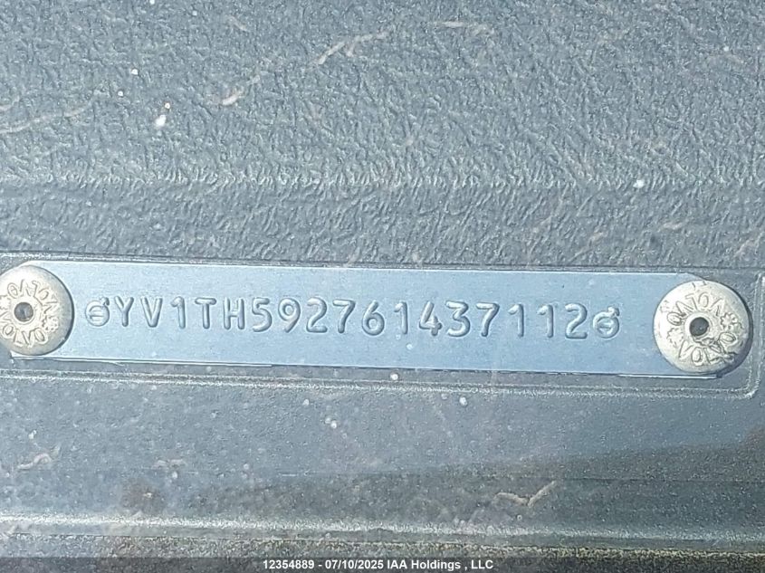 2006 Volvo S80 2.5T VIN: YV1TH592761437112 Lot: 12354889