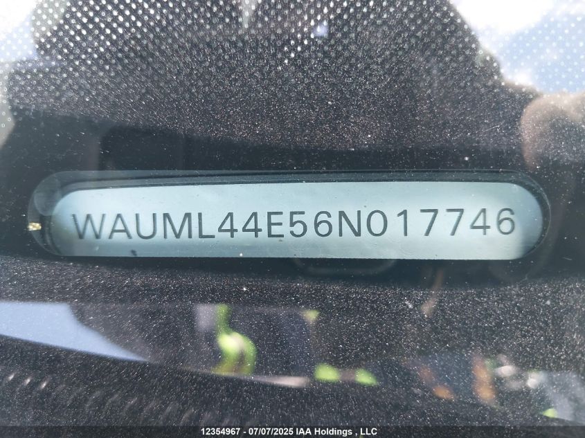 2006 Audi A8 L 4.2 VIN: WAUML44E56N017746 Lot: 12354967
