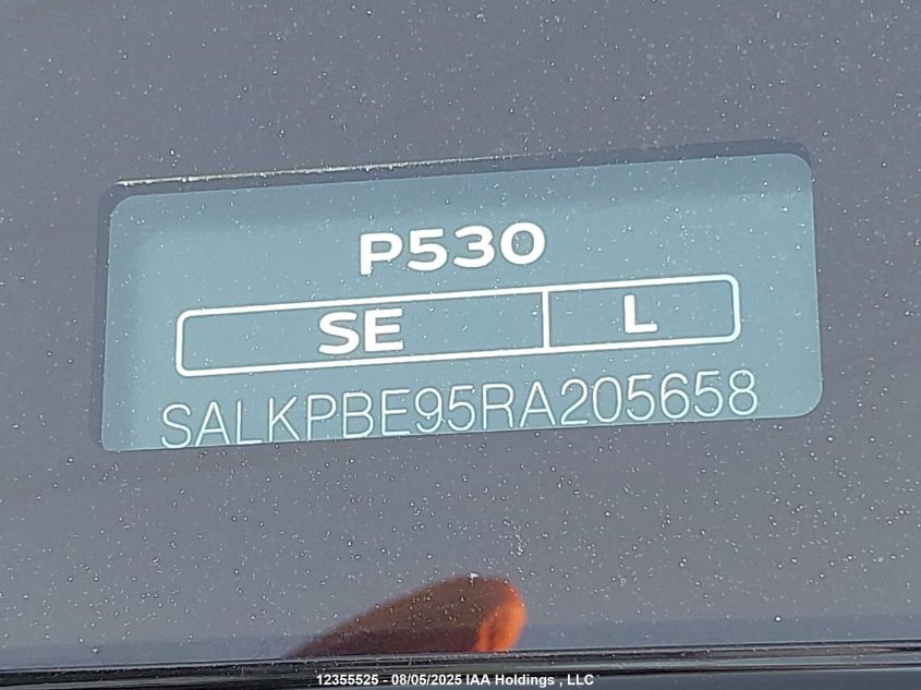 2024 Land Rover Range Rover Se VIN: SALKPBE95RA205658 Lot: 12355525