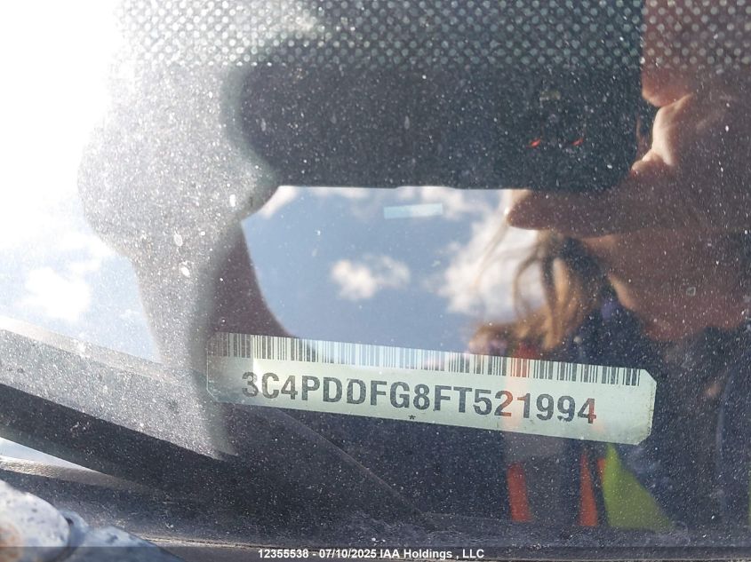 2015 Dodge Journey R/T VIN: 3C4PDDFG8FT521994 Lot: 12355538