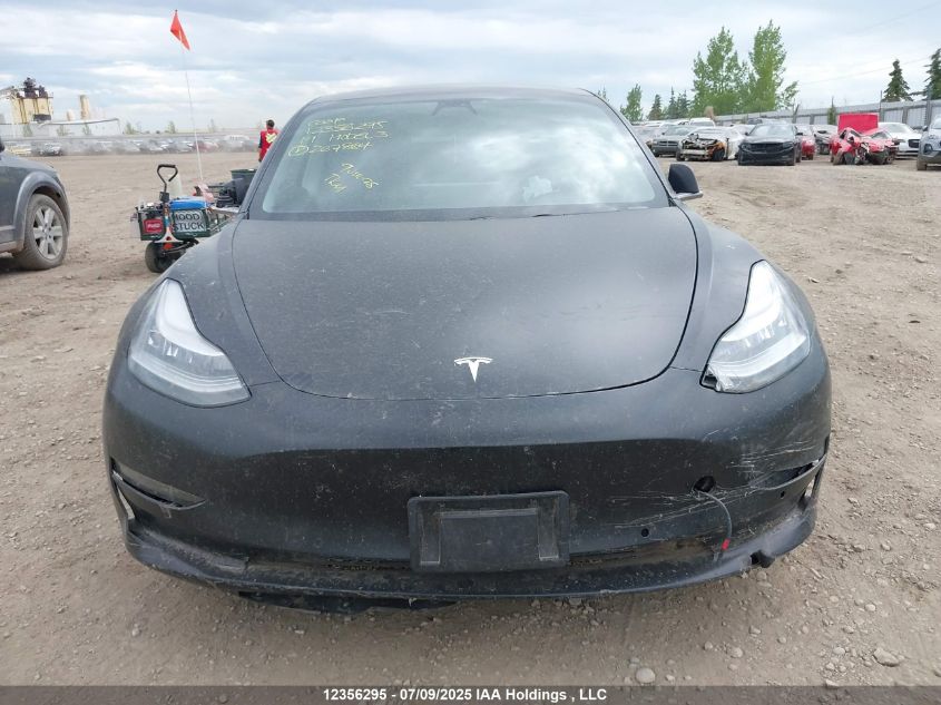 2019 Tesla Model 3 Long Range/Performance VIN: 5YJ3E1EB0KF267884 Lot: 12356295