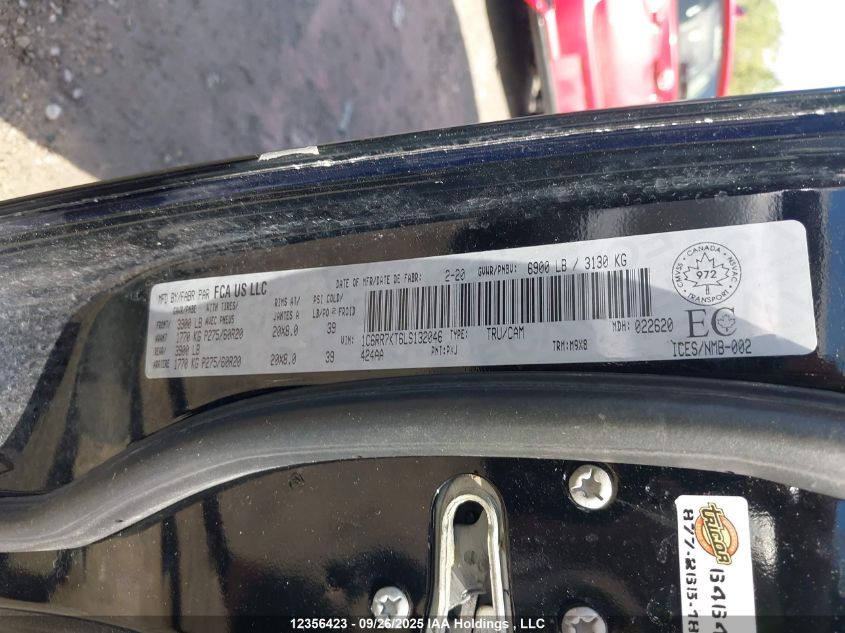 2020 Ram 1500 Classic St VIN: 1C6RR7KT6LS132046 Lot: 12356423