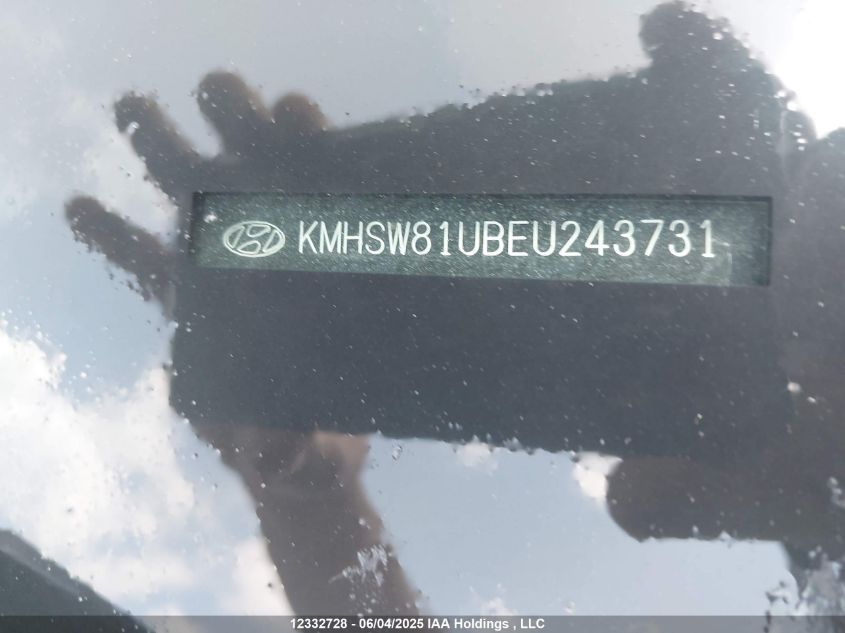 2014 Hyundai Santa Fe VIN: KMHSW81UBEU243731 Lot: 12332728X