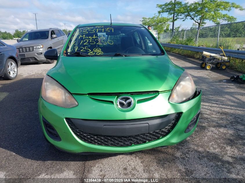 2011 Mazda Mazda2 Gs/Gx VIN: JM1DE1HY2B0125250 Lot: 12354439X