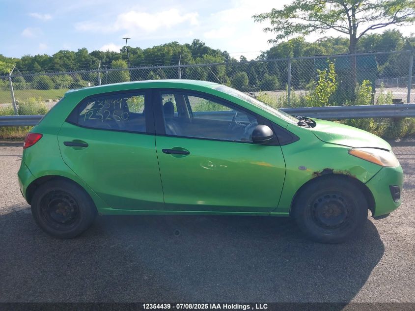 2011 Mazda Mazda2 Gs/Gx VIN: JM1DE1HY2B0125250 Lot: 12354439X