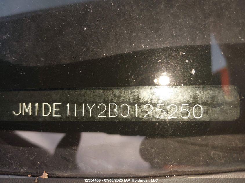 2011 Mazda Mazda2 Gs/Gx VIN: JM1DE1HY2B0125250 Lot: 12354439X