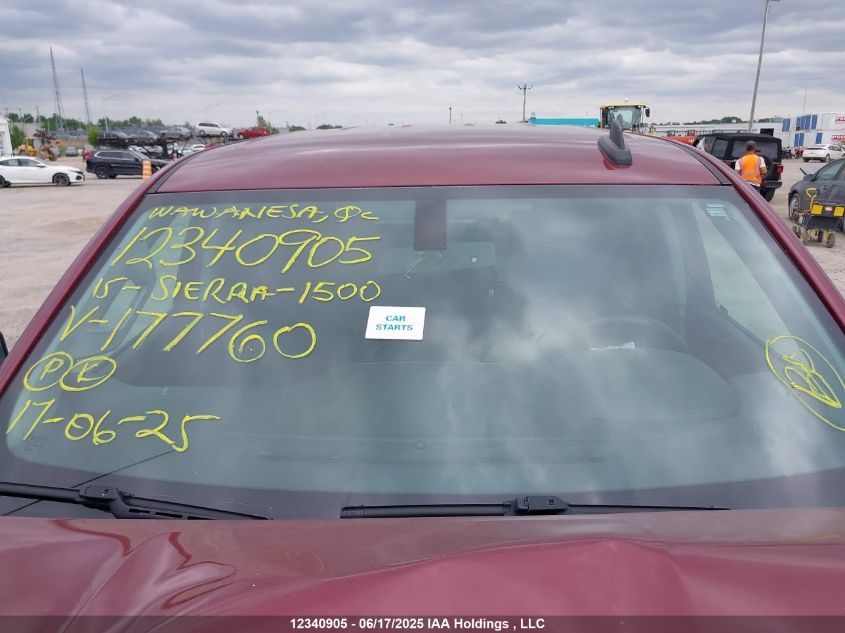 2015 GMC Sierra 1500 Sle VIN: 3GTU2UEC4FG177760 Lot: 12340905X