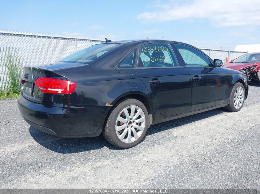 2011 Audi A4 2.0T VIN: WAUBFCFL2BN011501 Lot: 12357684