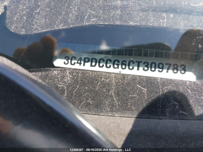 2012 Dodge Journey Sxt Crew VIN: 3C4PDCCG6CT309783 Lot: 12308367X