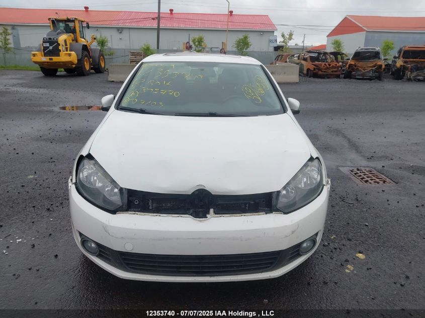 2012 Volkswagen Golf 2.5L Sportline/2.5L Trendline VIN: WVWAA7AJ1CW305770 Lot: 12353740X