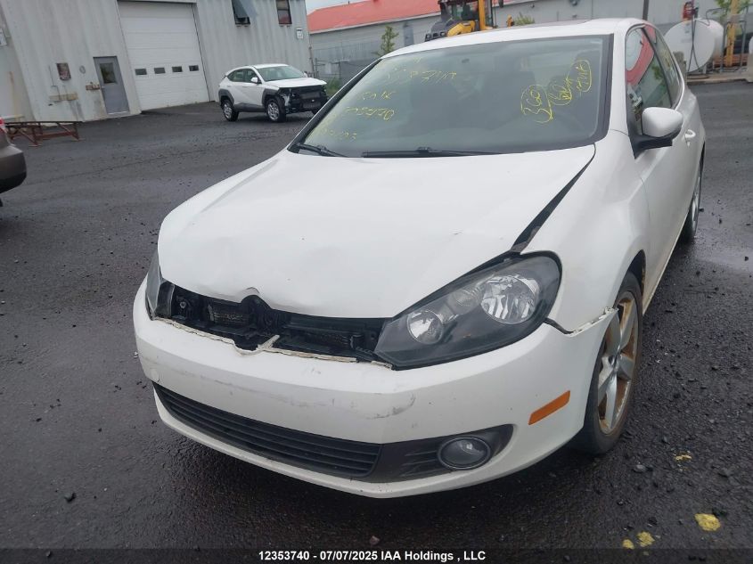 2012 Volkswagen Golf 2.5L Sportline/2.5L Trendline VIN: WVWAA7AJ1CW305770 Lot: 12353740X