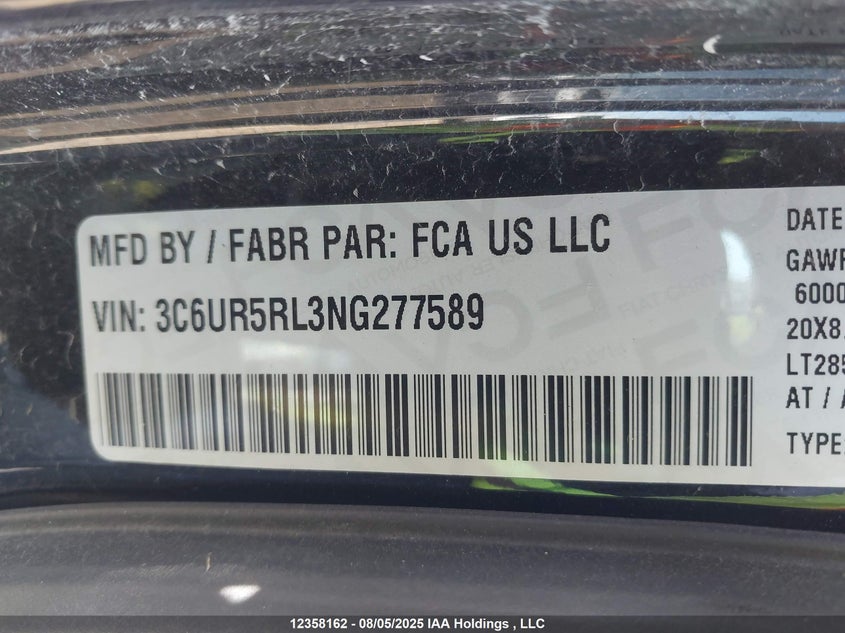3C6UR5RL3NG277589 2022 RAM 2500 photo no. 18