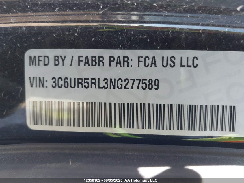 3C6UR5RL3NG277589 2022 RAM 2500 photo no. 9