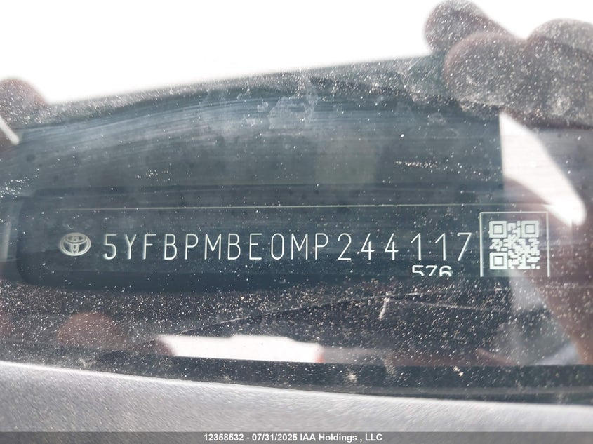 5YFBPMBE0MP244117 2021 TOYOTA COROLLA photo no. 9