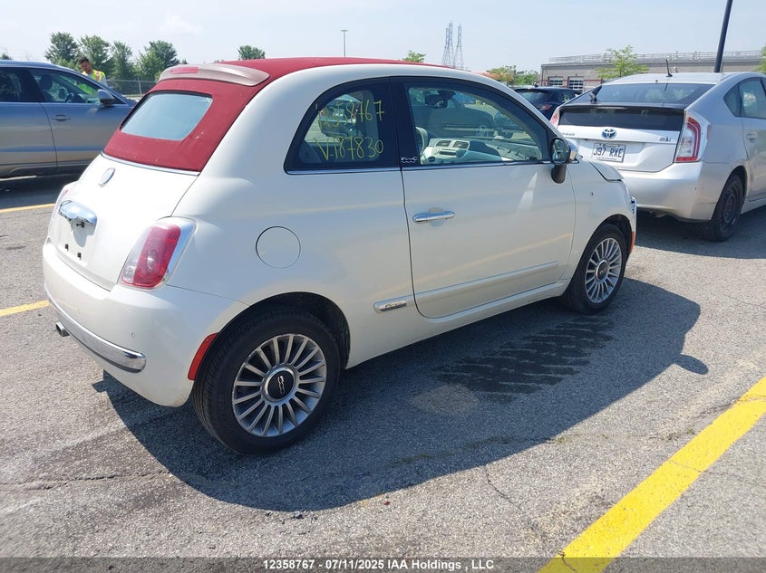 2012 Fiat 500 Lounge VIN: 3C3CFFER6CT187830 Lot: 12358767