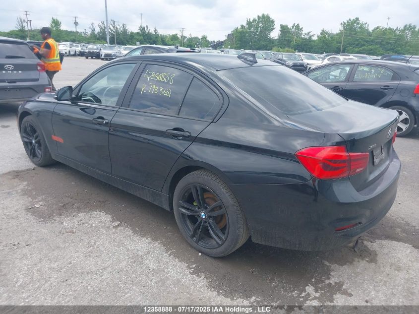 2016 BMW 320 Xi VIN: WBA8E5G55GNT93362 Lot: 12358888