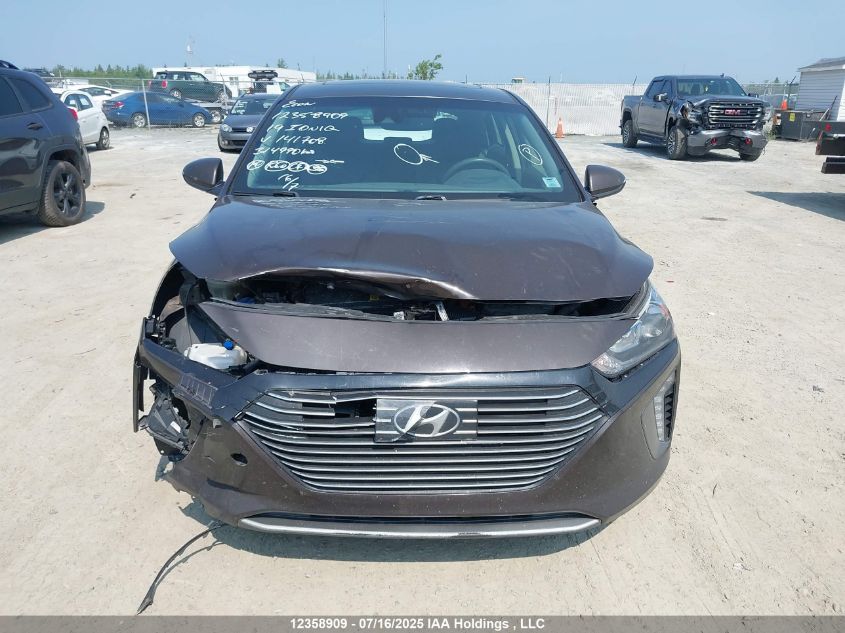 2019 Hyundai Ioniq Hybrid Luxury VIN: KMHC05LC2KU141708 Lot: 12358909