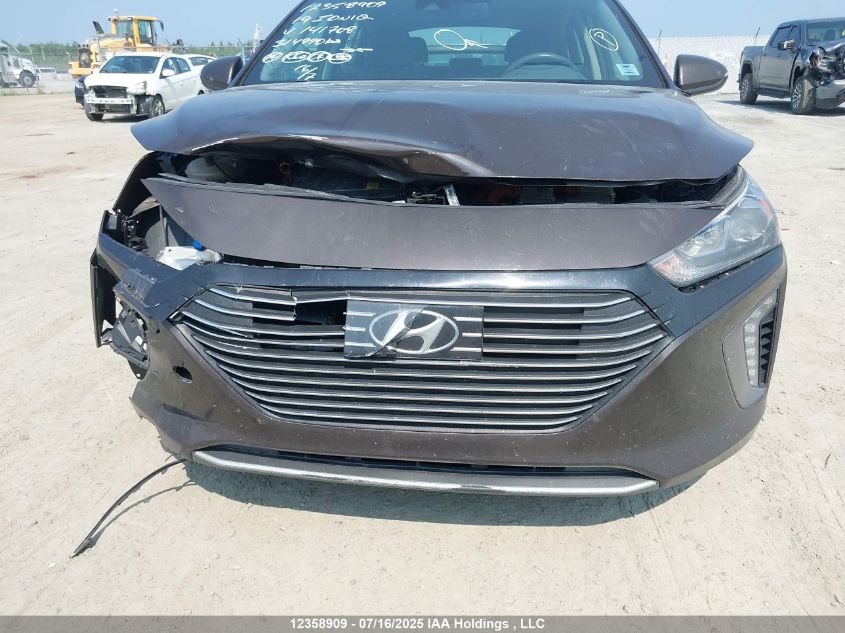 2019 Hyundai Ioniq Hybrid Luxury VIN: KMHC05LC2KU141708 Lot: 12358909