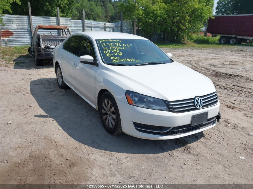 1VWAH7A3XEC011296 2014 Volkswagen Passat 2.5L Trendline auction photo 1