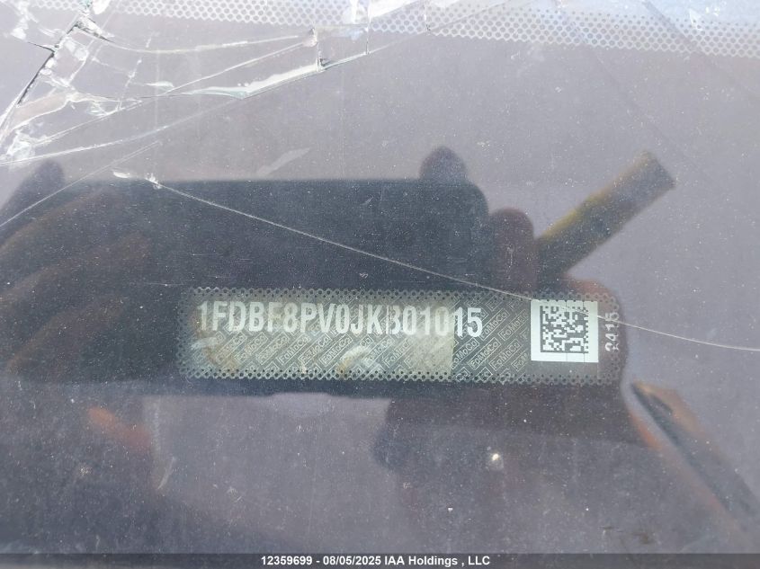 2018 Ford Transit T-350 Hd VIN: 1FDBF8PV0JKB01015 Lot: 12359699