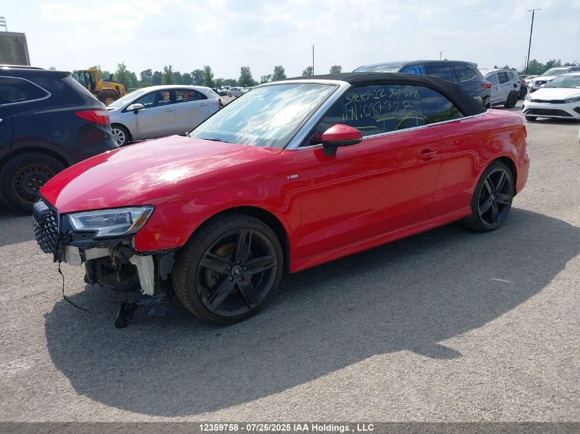 2018 Audi A3 2.0T Progressiv VIN: WAUY8LFF4J1087399 Lot: 12359758