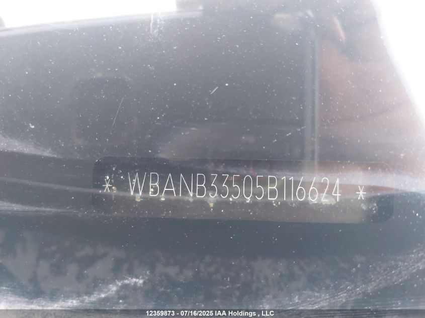 2005 BMW 545 I VIN: WBANB33505B116624 Lot: 12359873