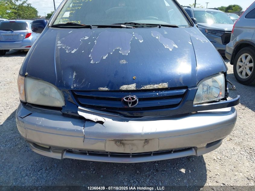 2001 Toyota Sienna Le VIN: 4T3ZF13CX1U360049 Lot: 12360439