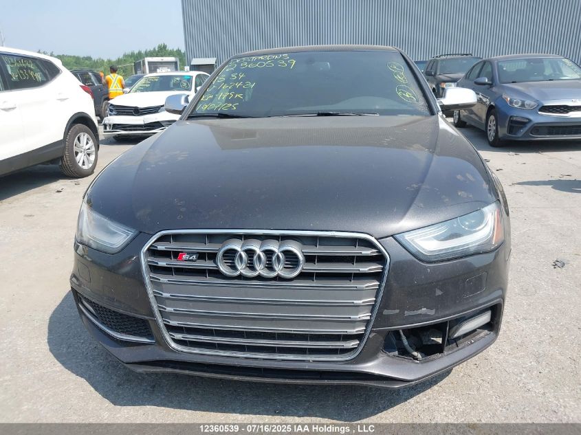 2013 Audi S4 Premium Plus VIN: WAUBGCFL3DA162421 Lot: 12360539
