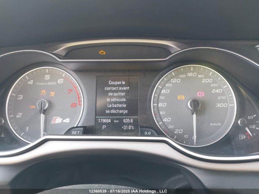 2013 Audi S4 Premium Plus VIN: WAUBGCFL3DA162421 Lot: 12360539